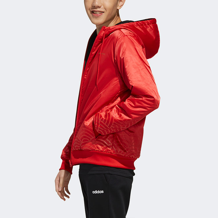Мужская куртка adidas Neo Двусторонняя (красная) — фото 7