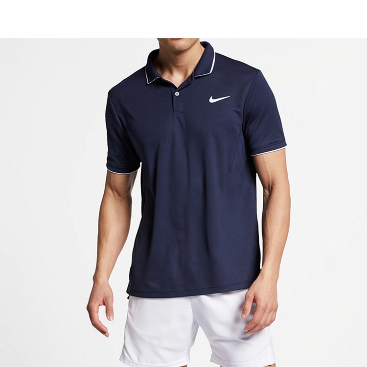Мужская футболка Nike Polo (синяя) — фото 3