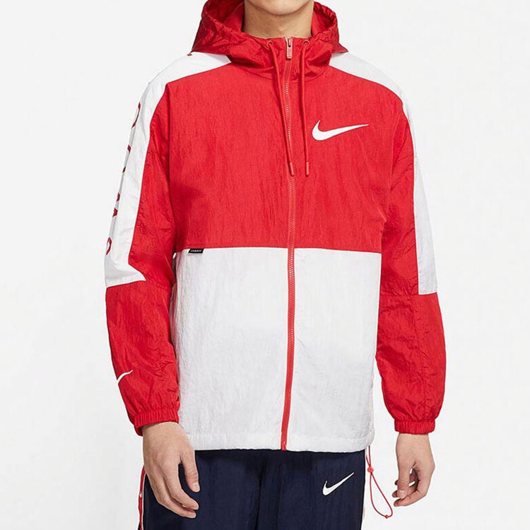 Мужская куртка Nike Logo (красно-белая) — фото 3