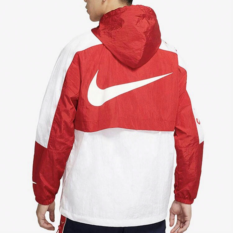 Мужская куртка Nike Logo (красно-белая) — фото 4