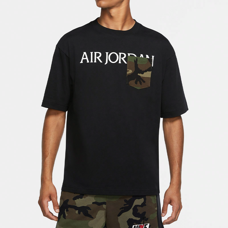 Мужская футболка Jordan Camo Mashup (черная) — фото 3