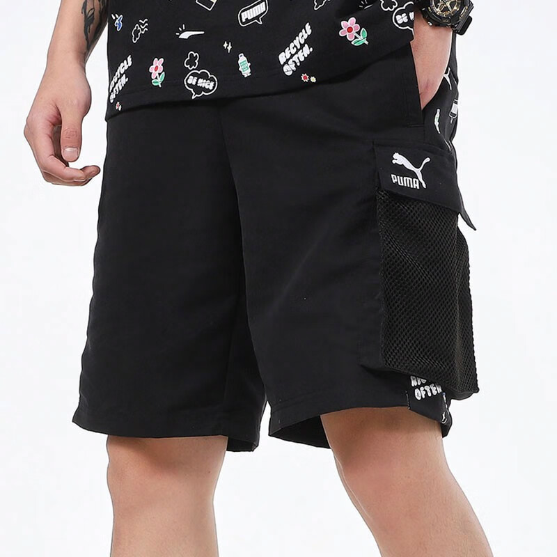 Мужские шорты PUMA Awareness Cargo Shorts (черные) — фото 3