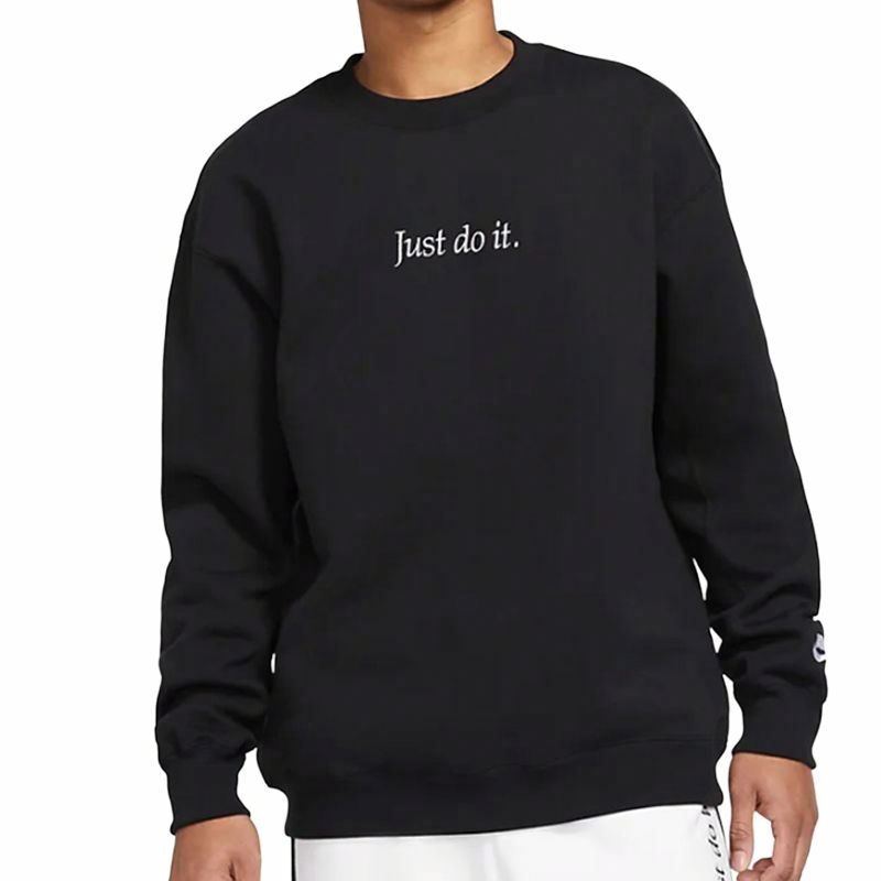 Мужская футболка Nike As M Nsw Jdi Crw Flc Hwywt Just Do It (черная) — фото 3