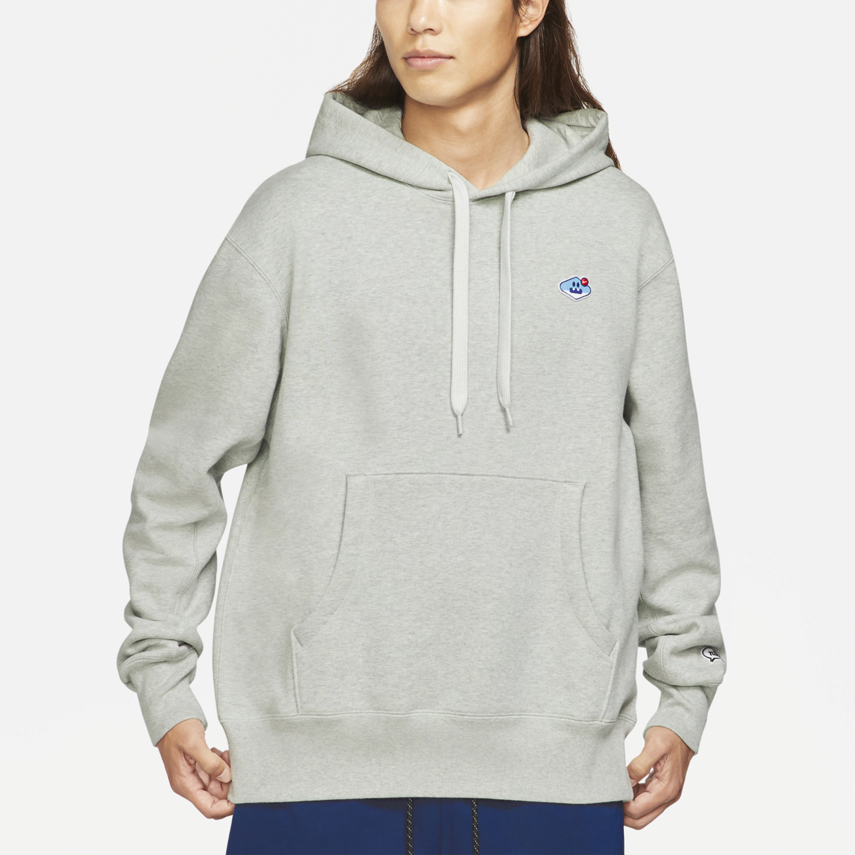 Мужские худи Nike Sportswear Logo Crew (серые) — фото 3