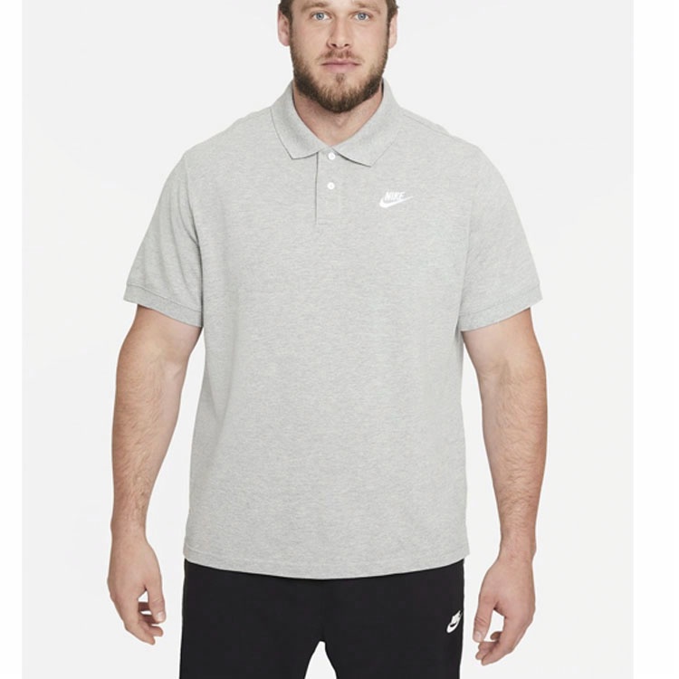 Мужская футболка-поло Nike Nsw Ce Polo Matchup (серая) — фото 3