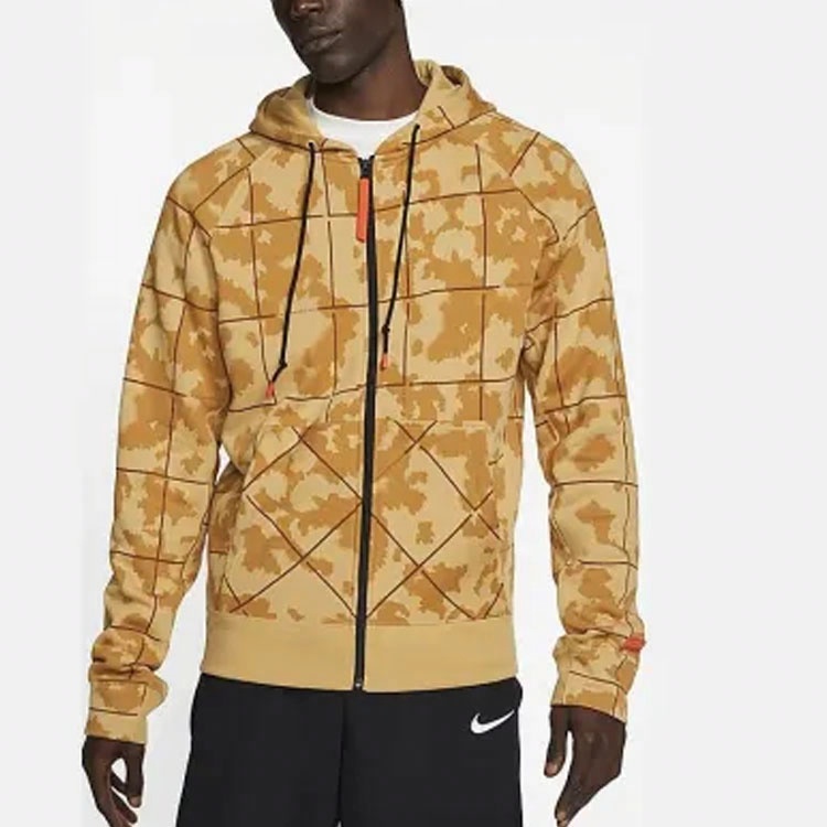 Мужская куртка Nike Camo Basketball Jacket (желтая) — фото 6