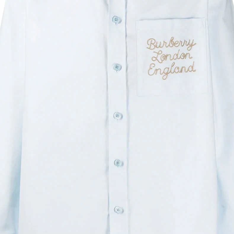 Мужская рубашка Burberry SS21 (синие) — фото 5