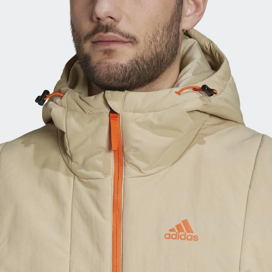 Мужская куртка adidas Bts Hooded Jkt (коричневая) — фото 5
