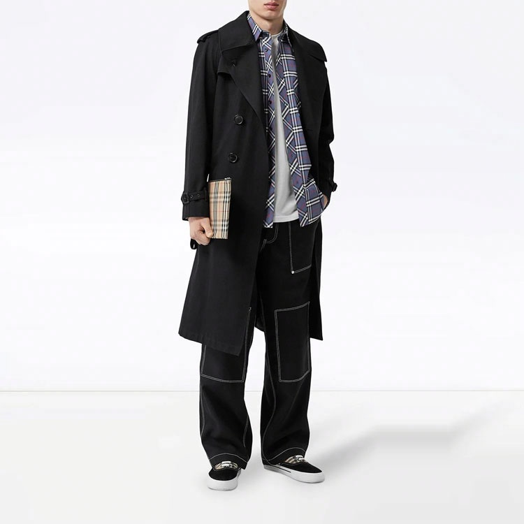 Мужская рубашка Burberry (военно-морской синий) — фото 6