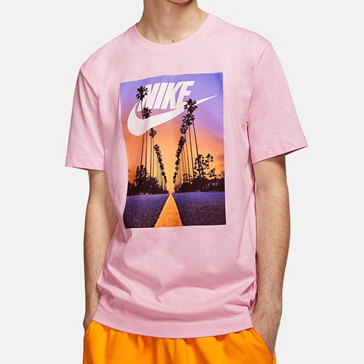 Мужская футболка Nike Sportswear (розовая) — фото 3