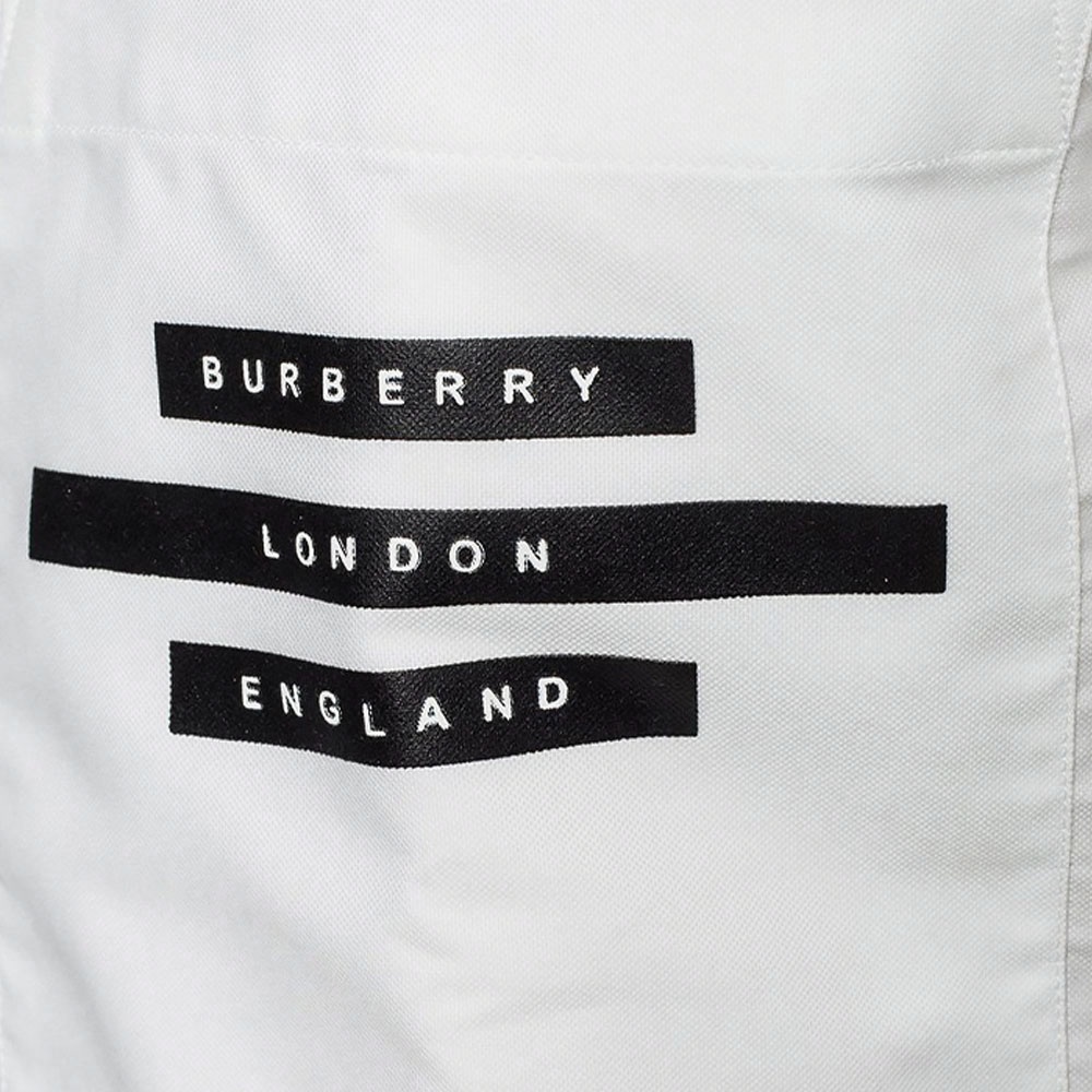 Мужская рубашка Burberry Logo (белая) — фото 5