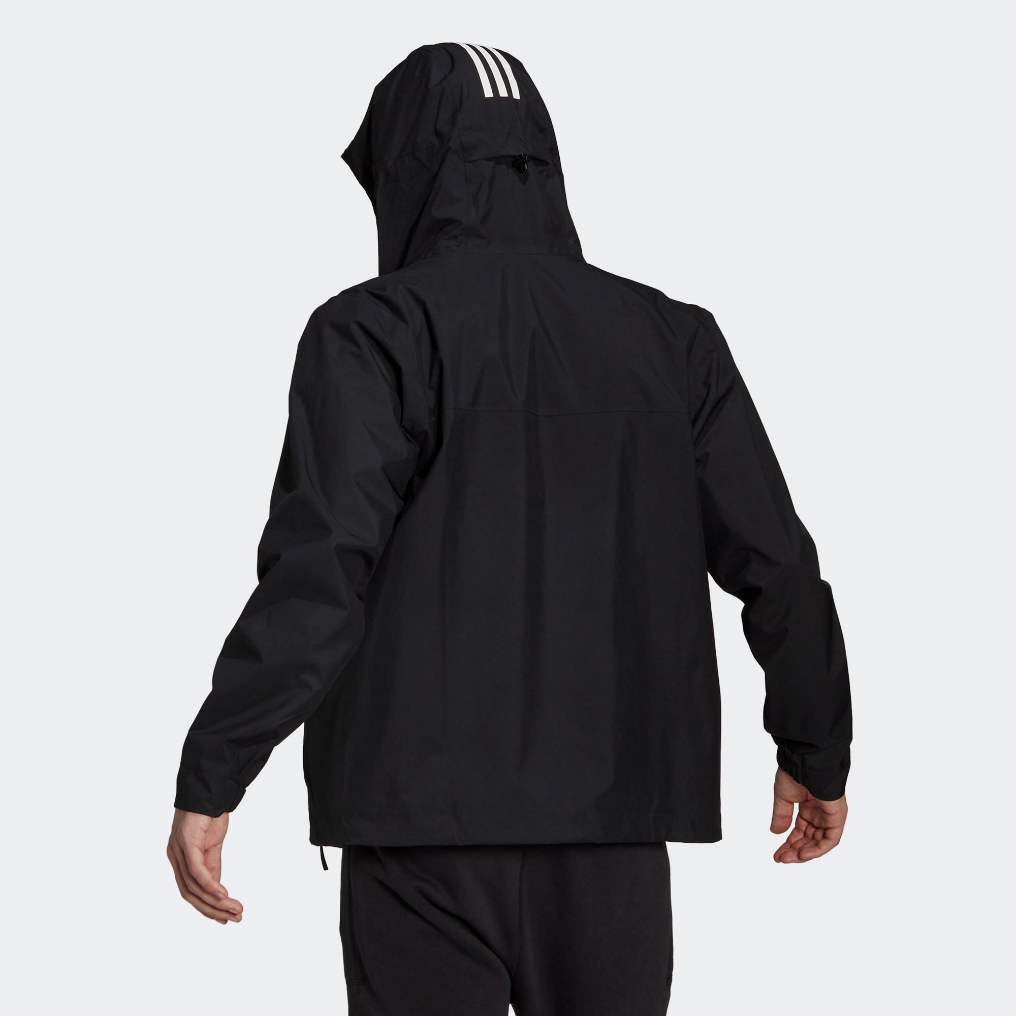 Мужская куртка adidas 3-Stripes (черная) — фото 6