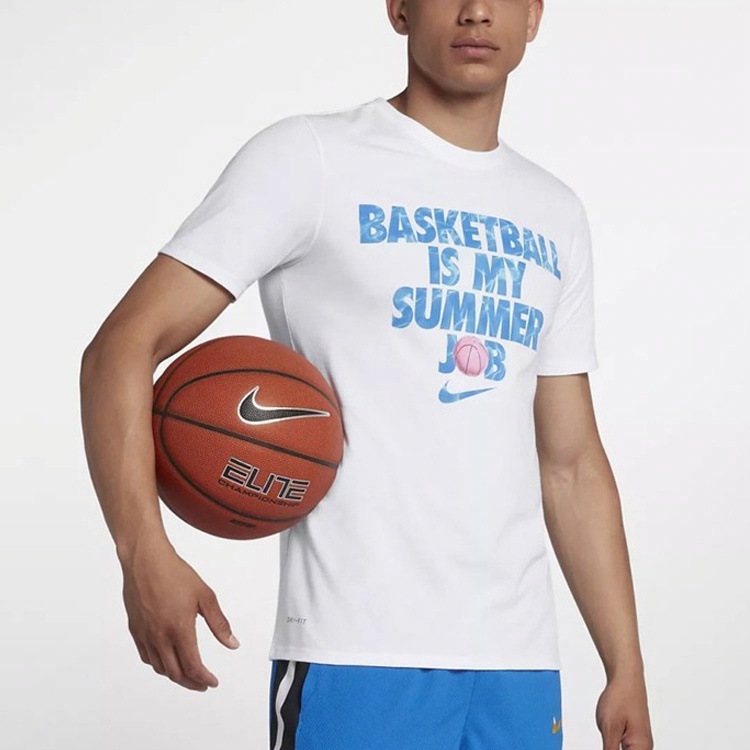 Мужская футболка Nike Basketball Is My Summer Job T (белая) — фото 5