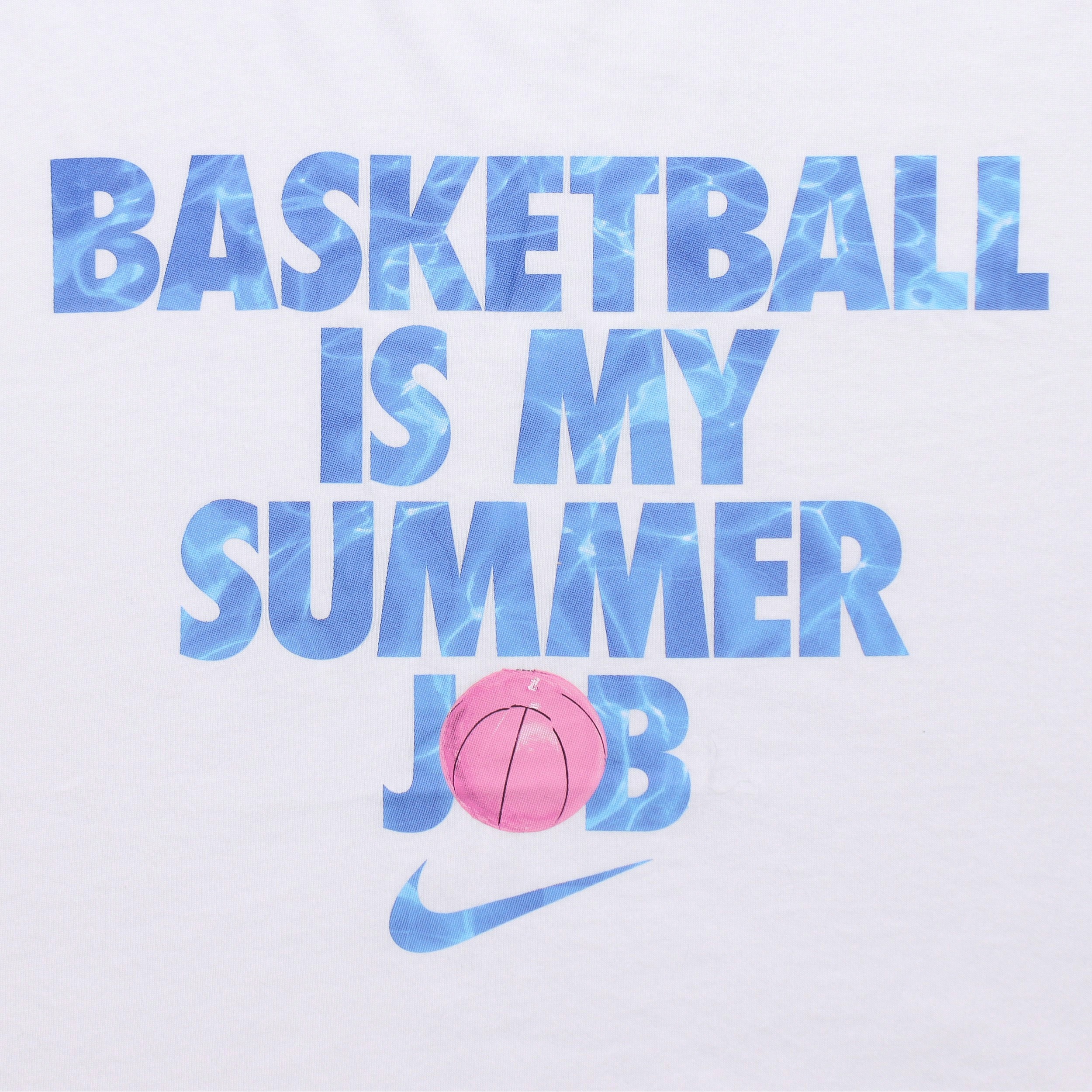 Мужская футболка Nike Basketball Is My Summer Job T (белая) — фото 6