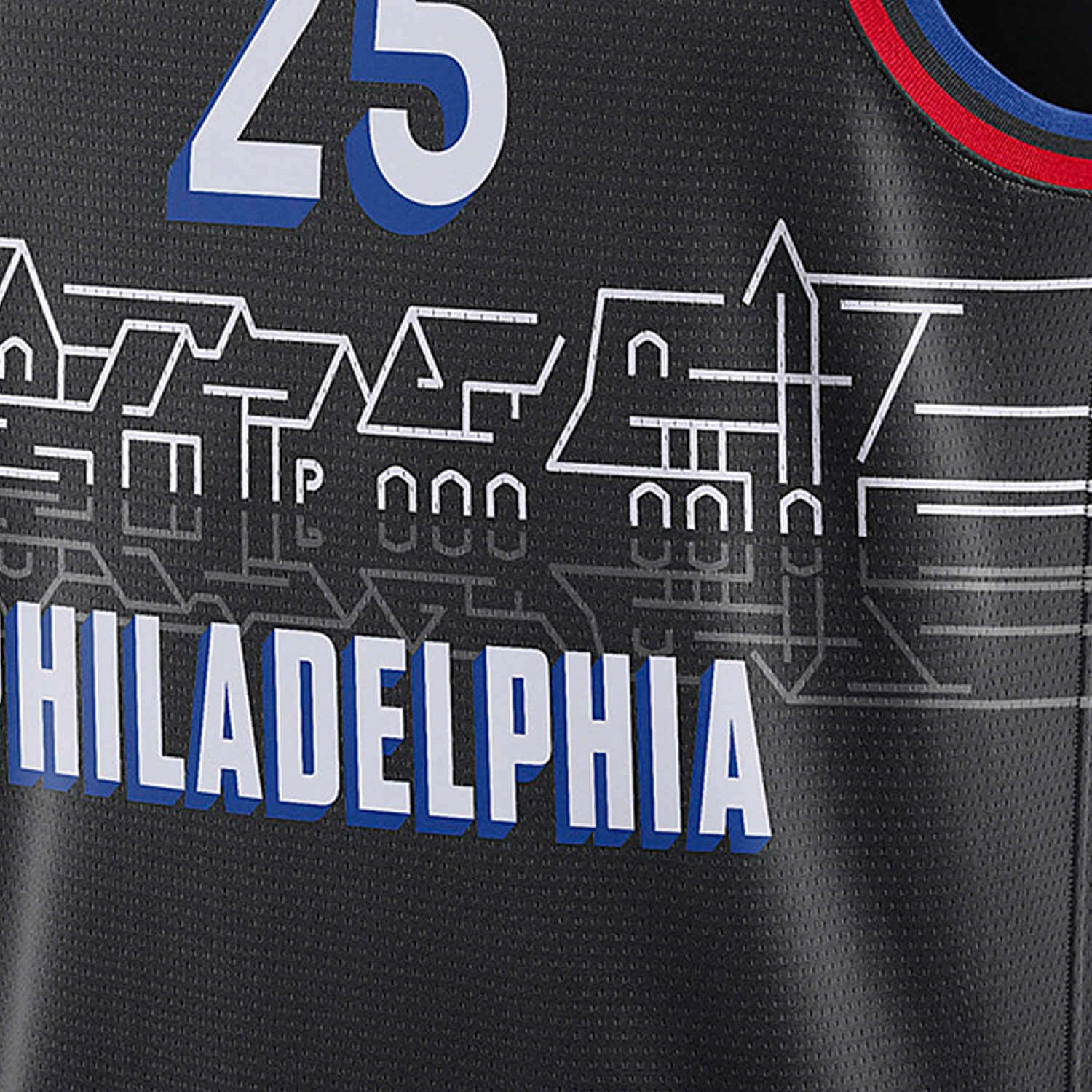Мужская майка Nike Simmons 76ers (черная) — фото 3