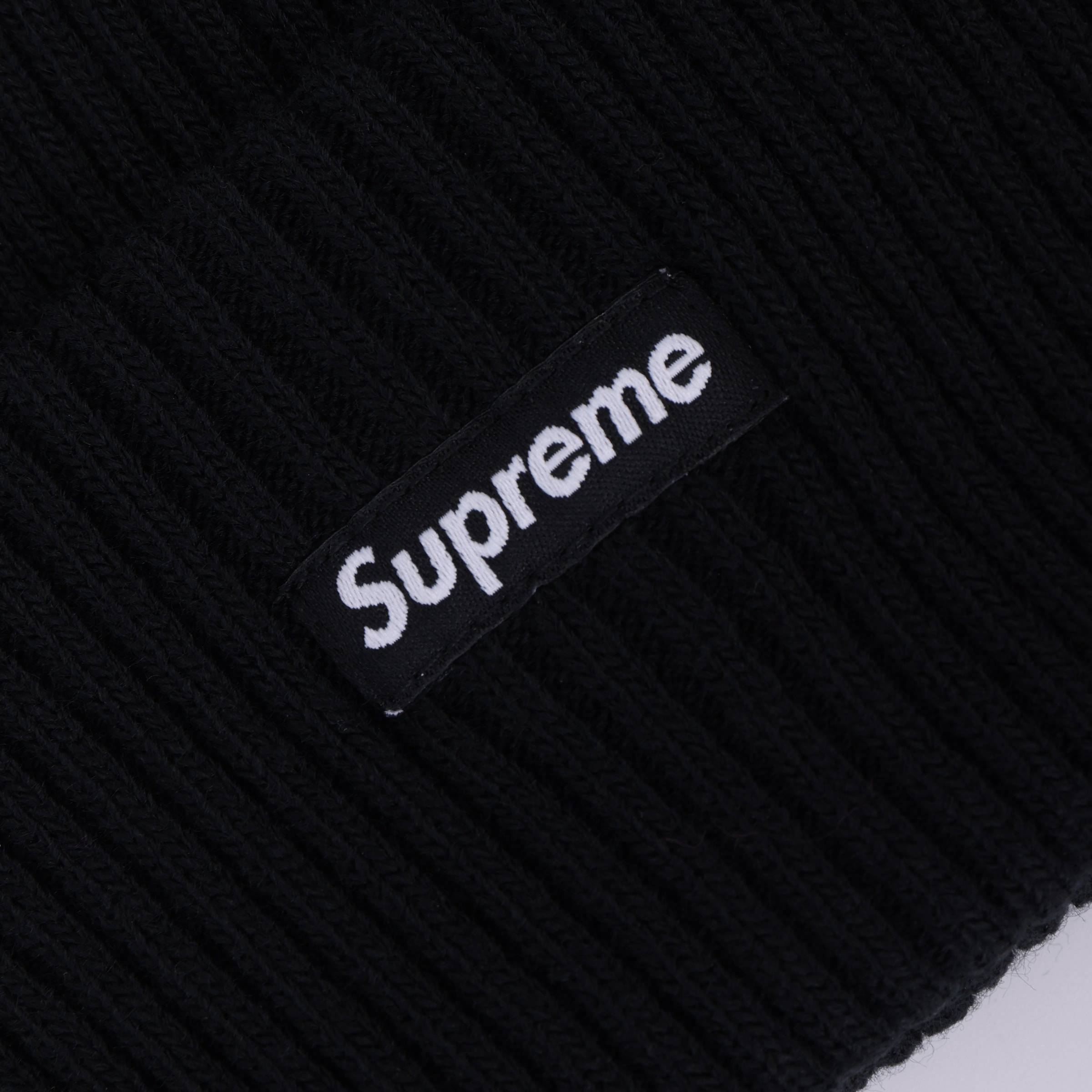 Шапка Supreme FW20 Week 7 Wide Rib Beanie (черная) — фото 5