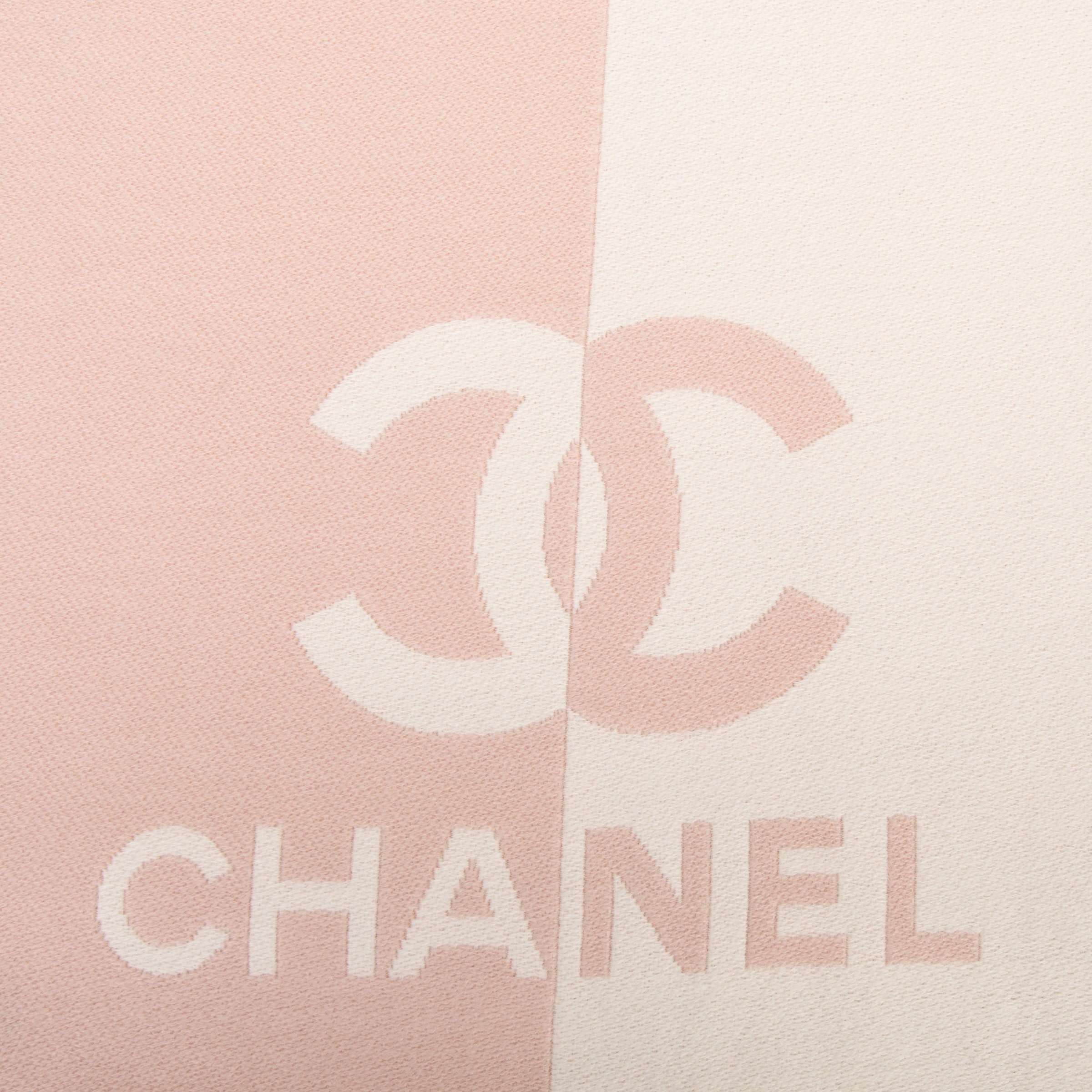 Женский шарф Chanel Wool Colorblock (розовый) — фото 3