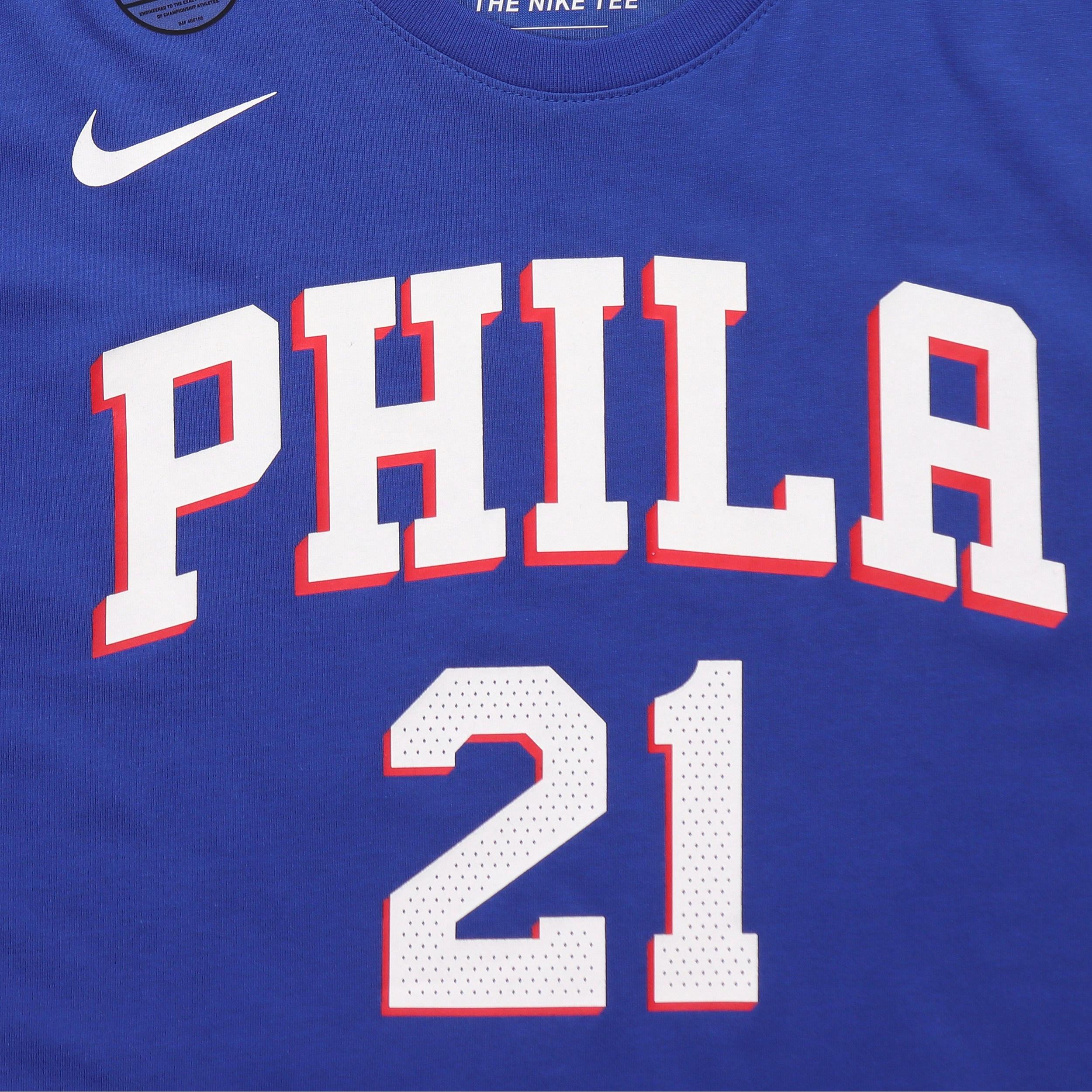 Мужские футболка Nike NBA embiid 76 T (темно-синий) — фото 5