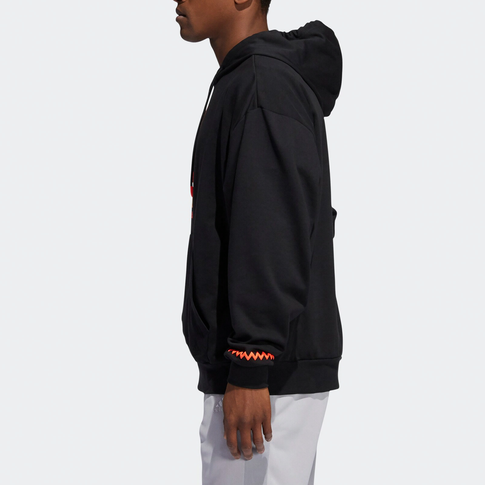 Мужское худи adidas DM PO Hoodie (черное) — фото 5