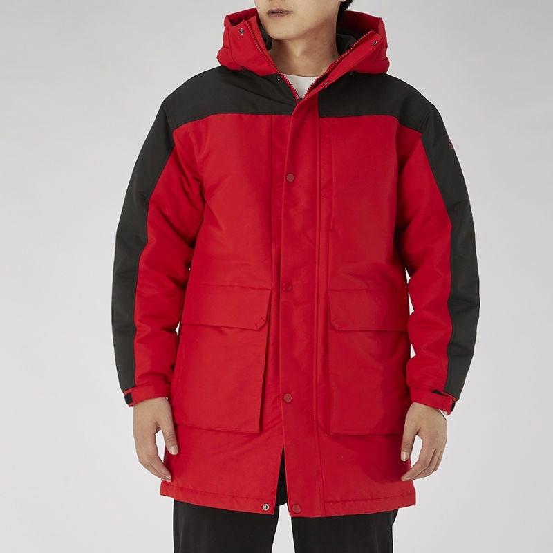 Пуховик adidas Mid parka (красный) — фото 3