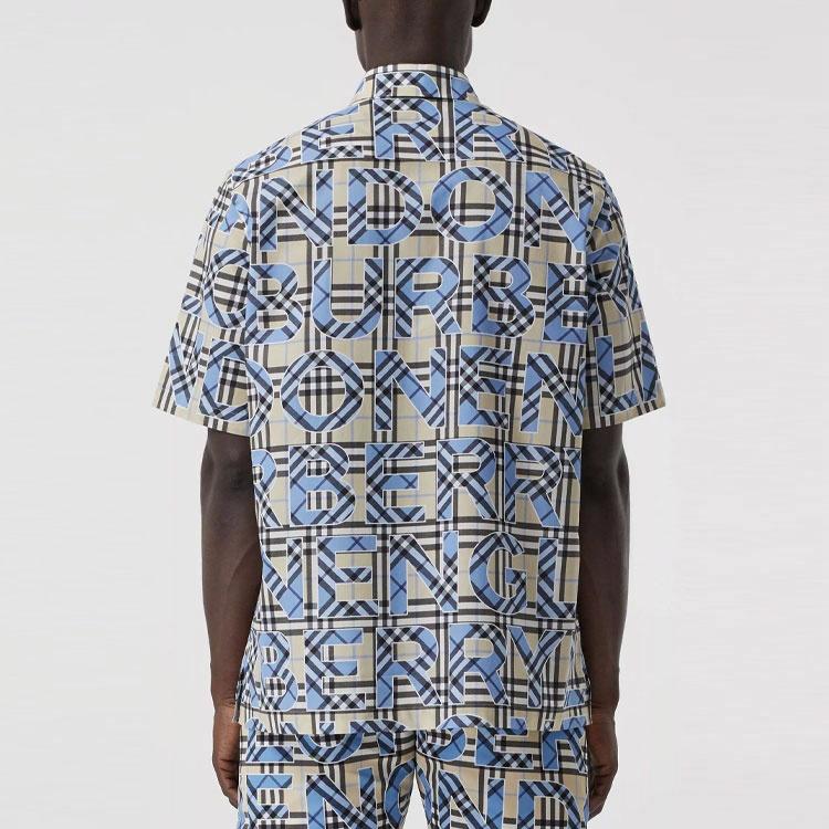 Мужская рубашка Burberry (ярко-кобальтовая) — фото 4