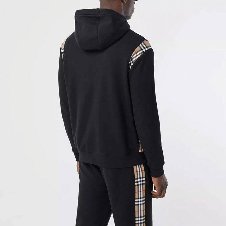 Мужское худи Burberry Vintage Check (черное) — фото 3