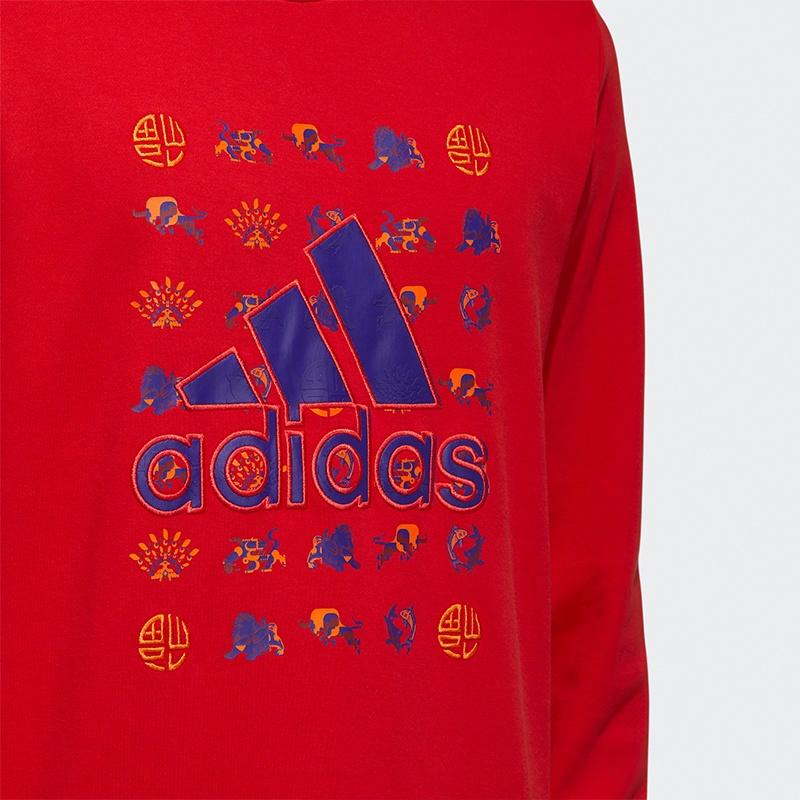 Футболка adidas CNY Gfx Swt Un Logo (красная) — фото 5