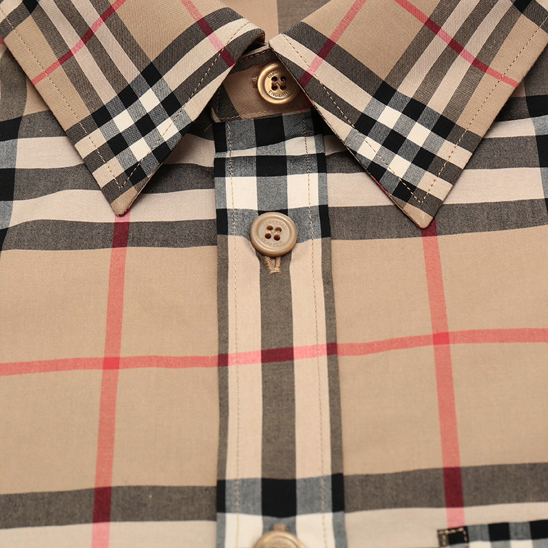 Мужская рубашка Burberry (бежевый) — фото 5