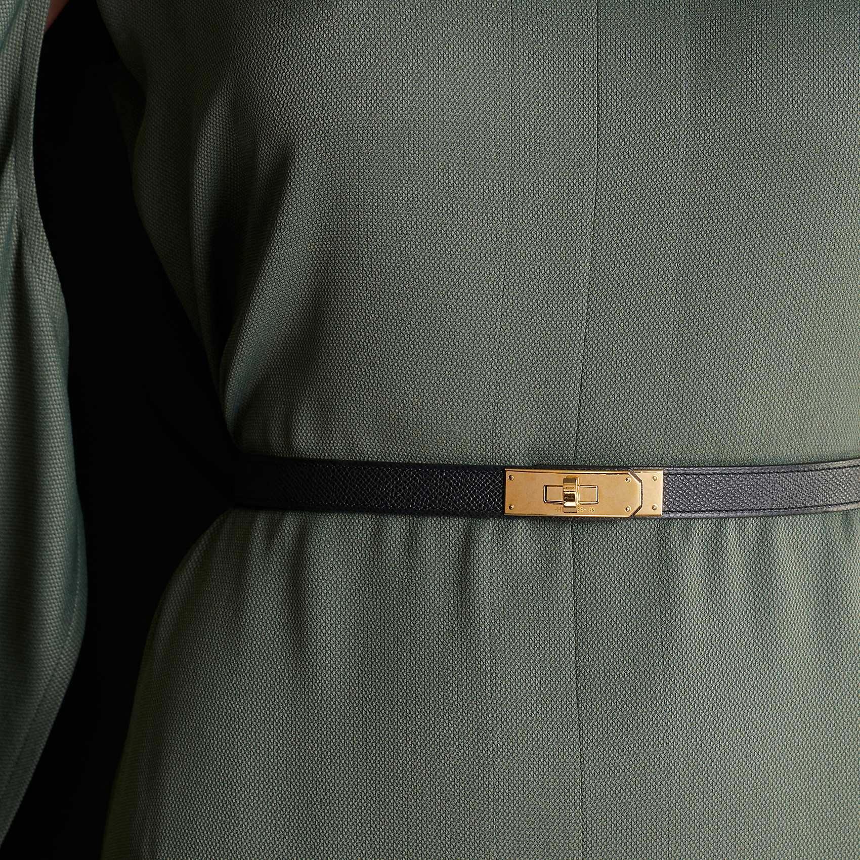 Женский ремень Hermes Kelly (черно-коричневый) — фото 3