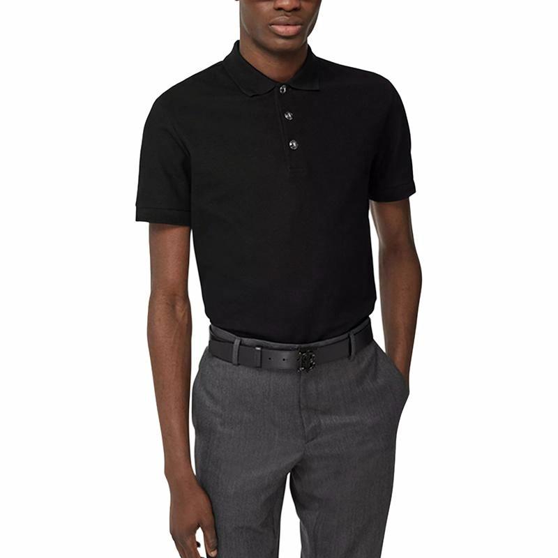 Мужское поло Burberry Polo (черное) — фото 3