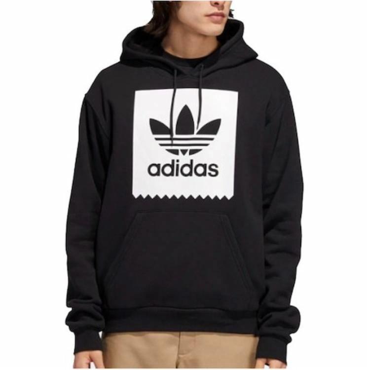 Мужские худи adidas originals Off Court Popover Trefoil Logo (черный) — фото 3