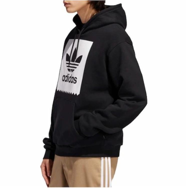 Мужские худи adidas originals Off Court Popover Trefoil Logo (черный) — фото 4
