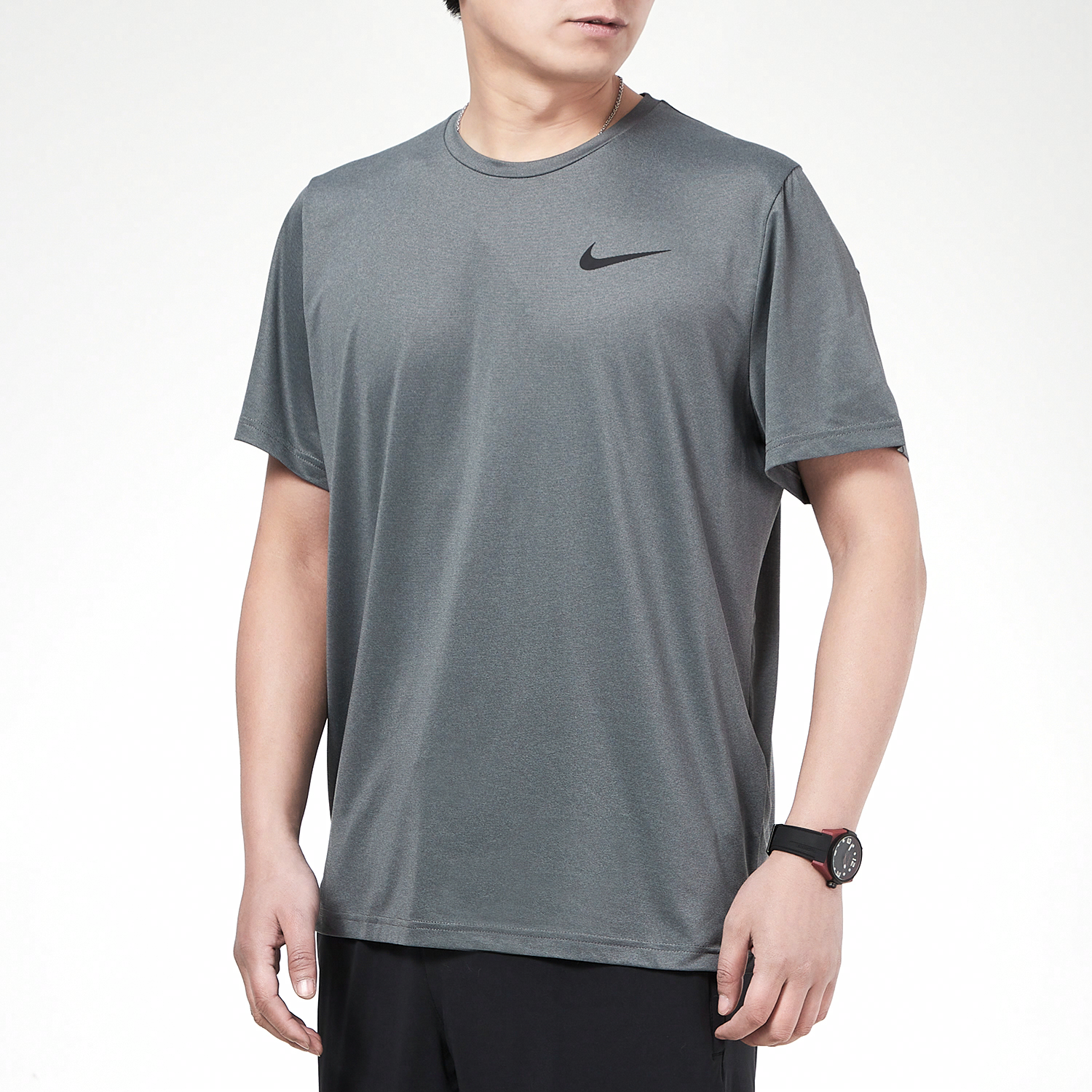 Мужская футболка Nike Pro Dri-FIT (дымчато-серая) — фото 3