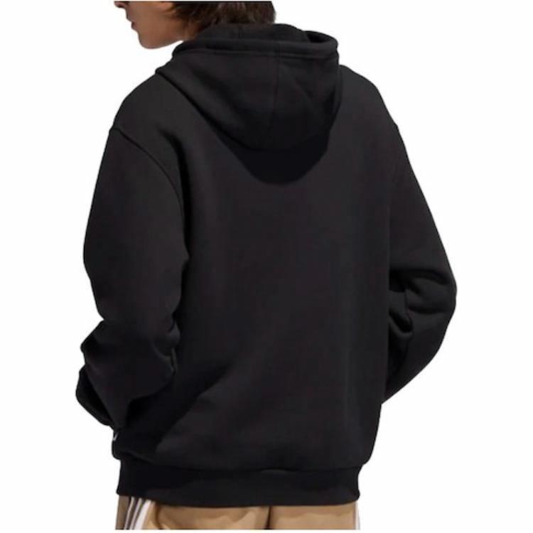 Мужские худи adidas originals Off Court Popover Trefoil Logo (черный) — фото 5