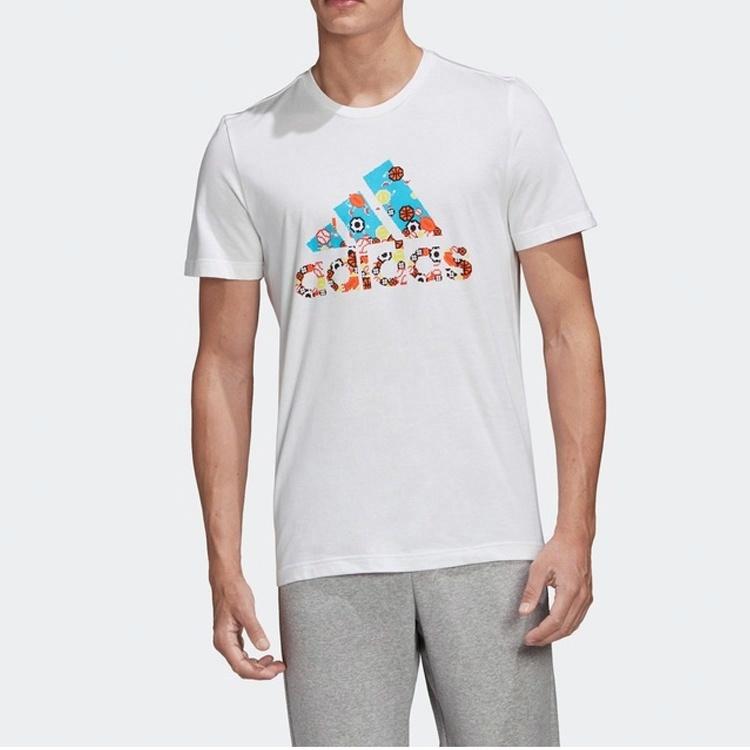 Мужская футболка adidas T (белая) — фото 3