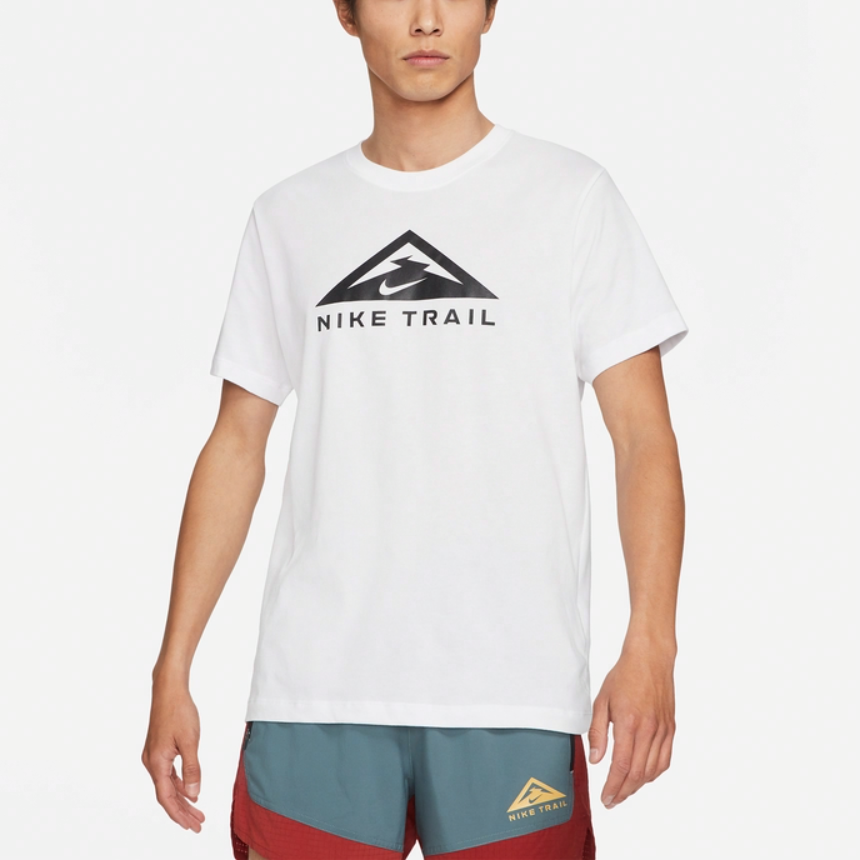 Мужская футболка Nike Dri-fit (белая) — фото 5
