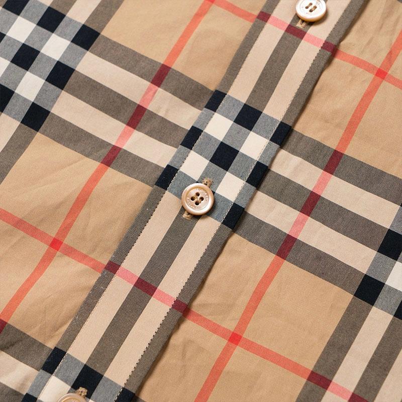 Мужская рубашка Burberry (бежевая) — фото 9