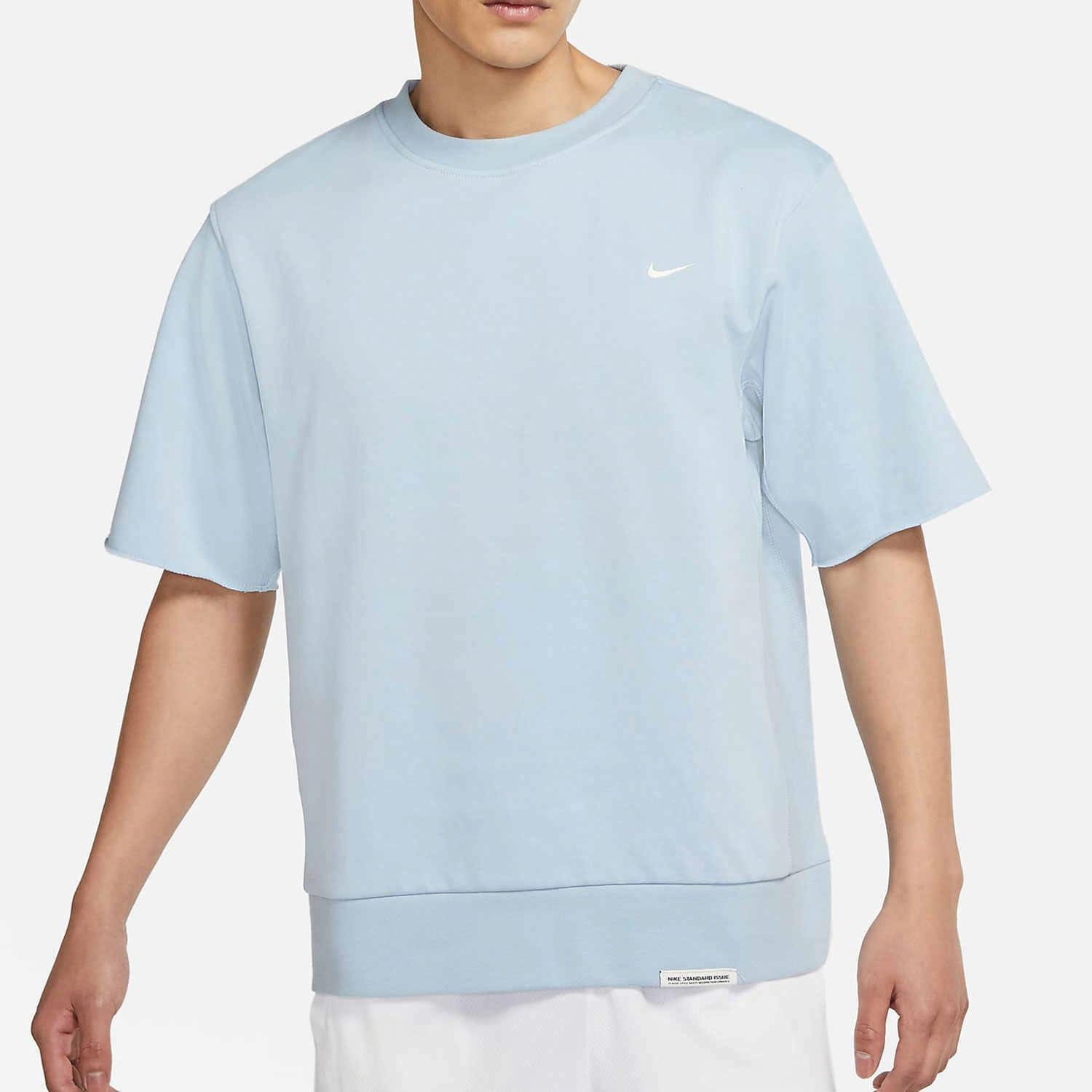 Мужская футболка Nike Dri-fit Standard Issue (светло-синяя) — фото 5