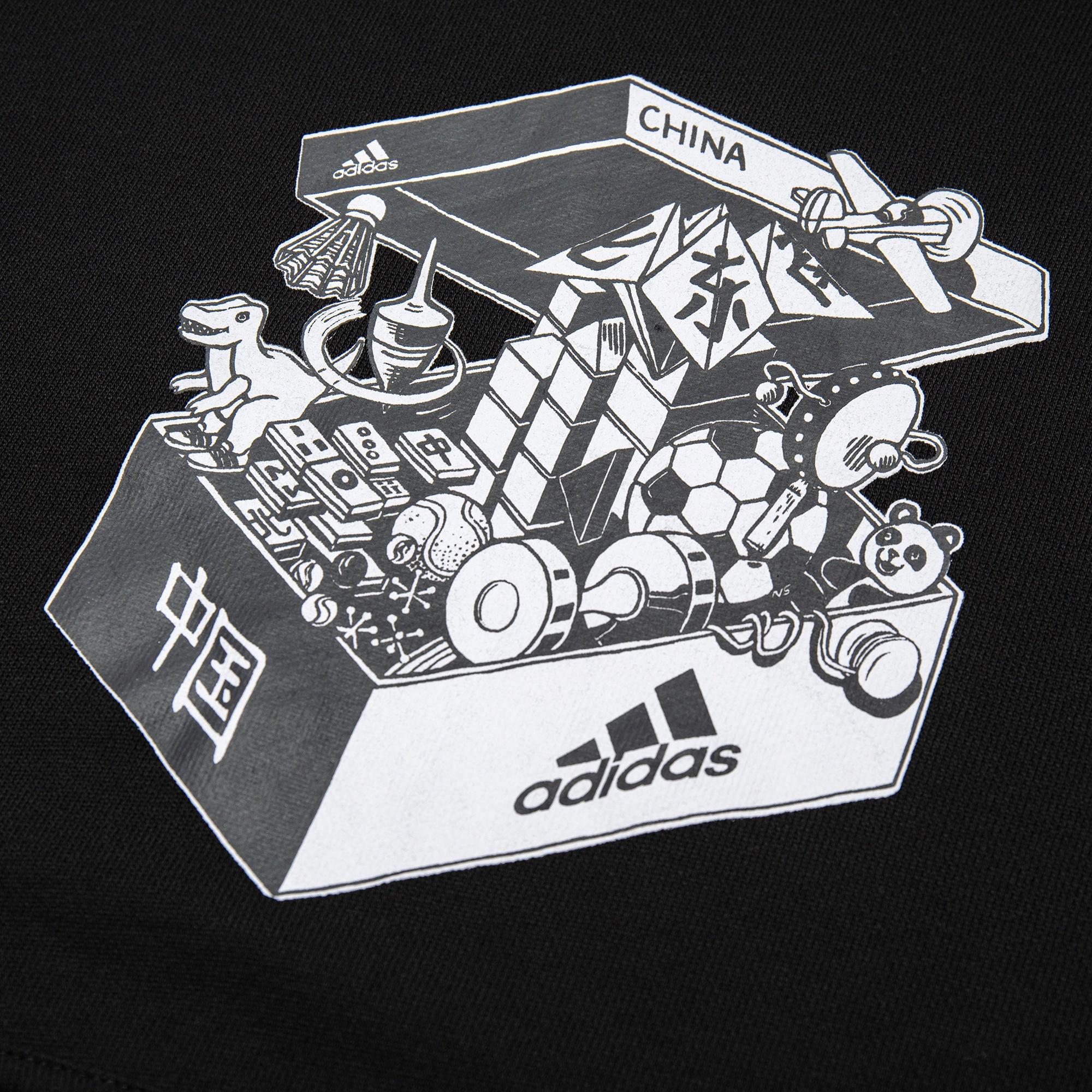 Мужская худи adidas China Toys Hd (черная) — фото 5