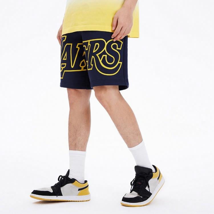 Шорты JACK JONES· JACK&JONES x NBA Logo (желто-фиолетовые) — фото 16