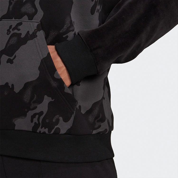 Мужское худи adidas Velvet Aop Hoodie (черное) — фото 6
