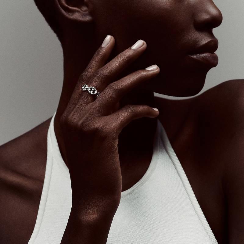 Кольцо Hermes Chaine d'Ancre (серебряное) — фото 3