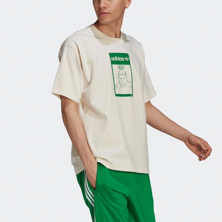 Футболка adidas originals x MARVEL Hulk T (молочно-белая) — фото 2
