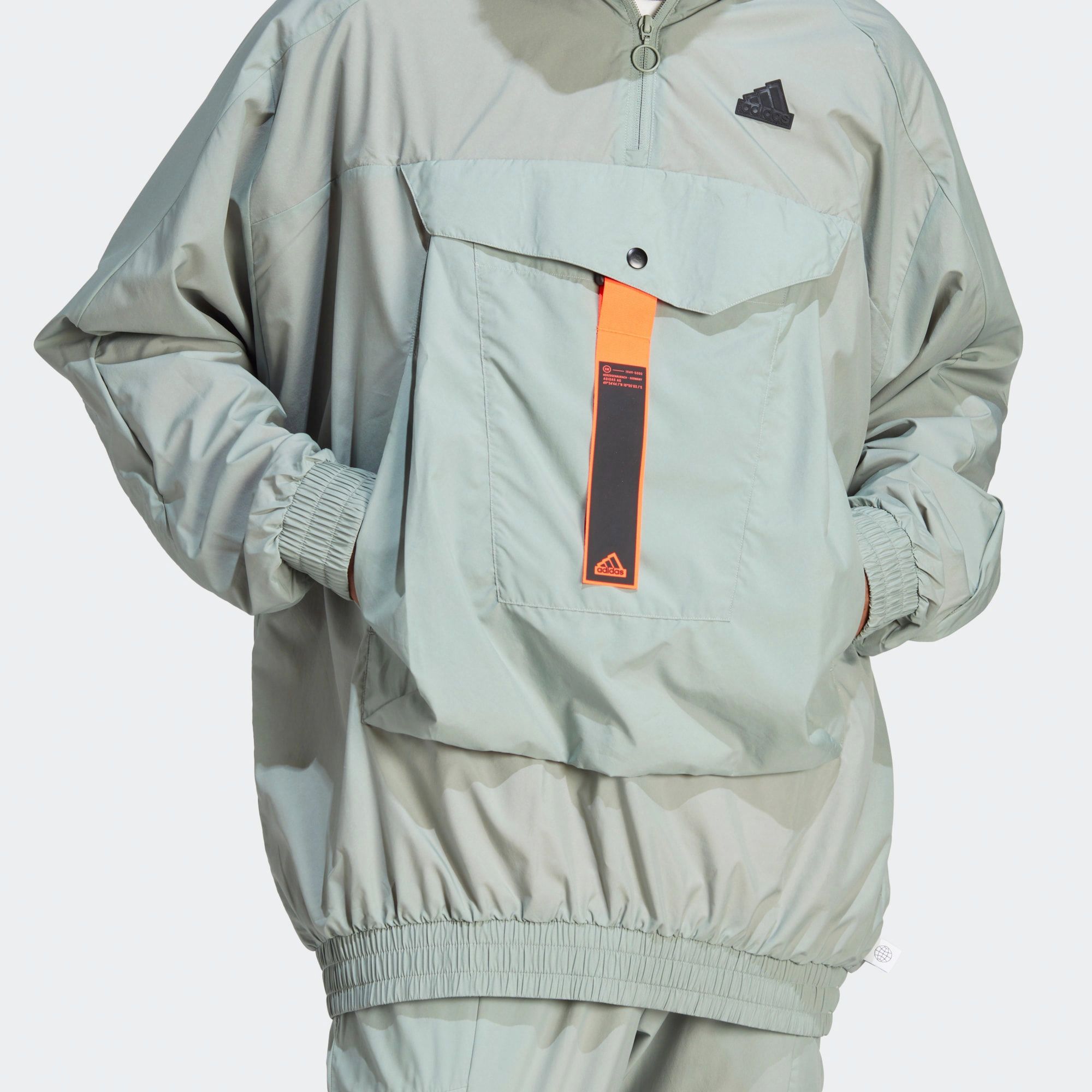 Мужская куртка adidas CITY ESCAPE Premium (зеленая) — фото 3