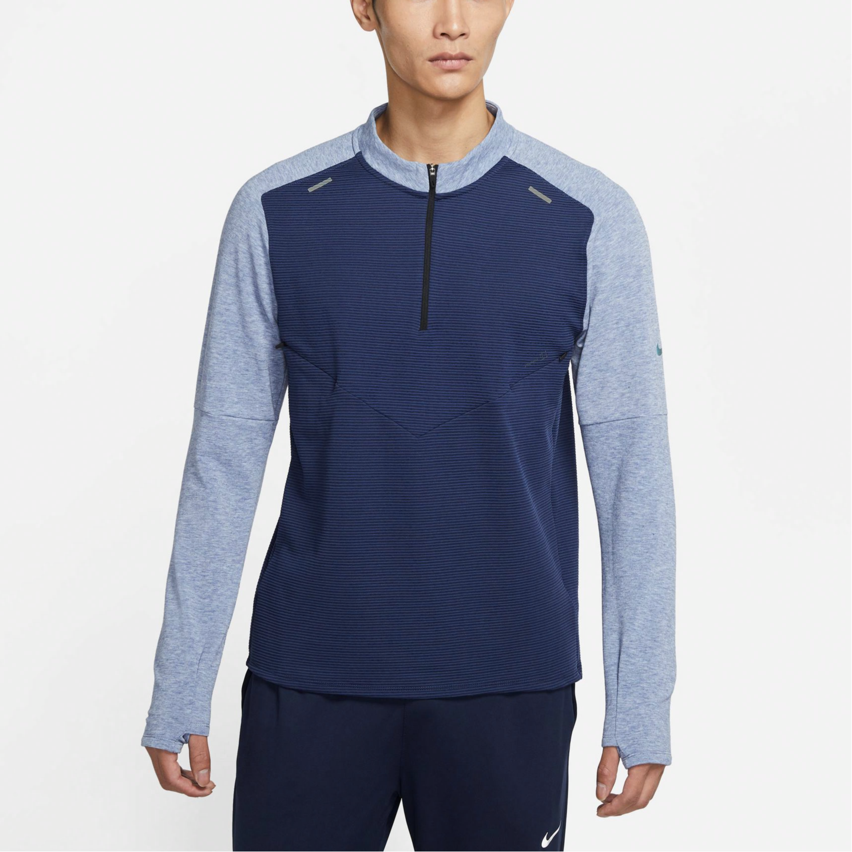 Мужская куртка Nike Pinnacle Run Division Logo (темно-синяя) — фото 3