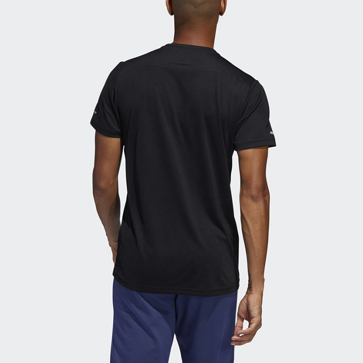 Мужская футболка adidas Run It Tee Pb (черная) — фото 4
