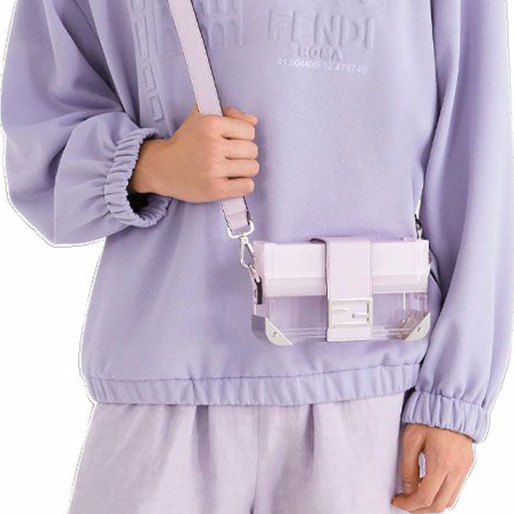 Мужское худи Fendi (светло-фиолетовое) — фото 4