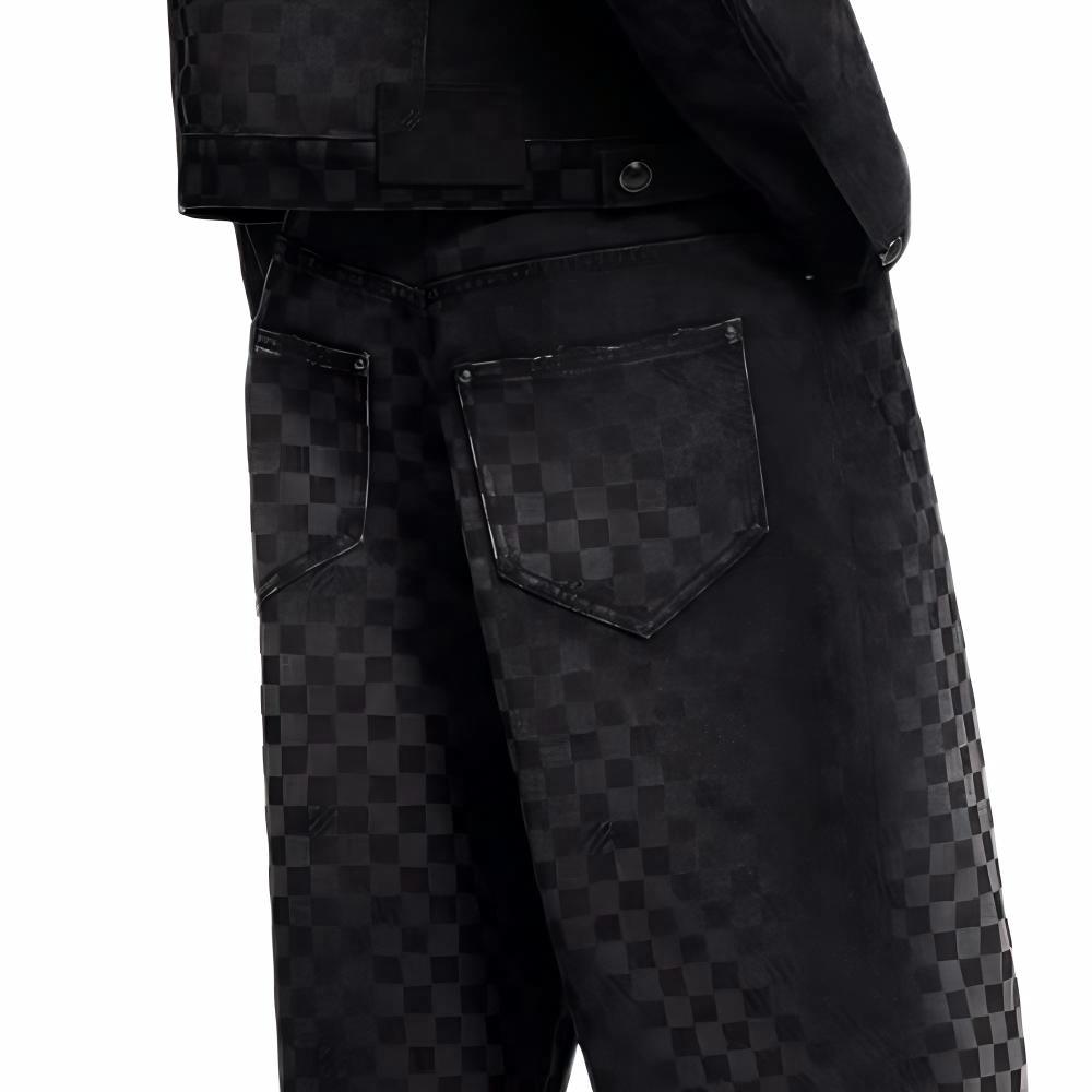 Мужские штаны Louis Vuitton SS25 Damier (черные) — фото 5
