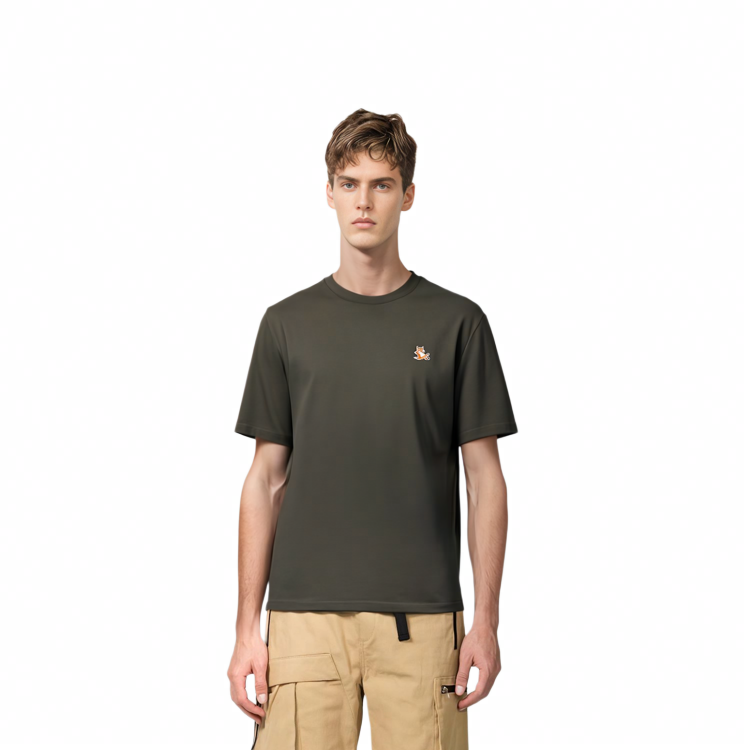 Мужская футболка Maison Kitsune SS24 T (зеленый) — фото 4