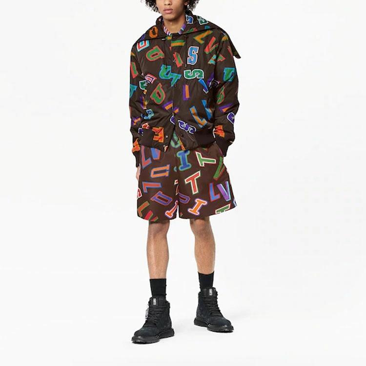 Мужская куртка Louis Vuitton x NBA (коричневая) — фото 2